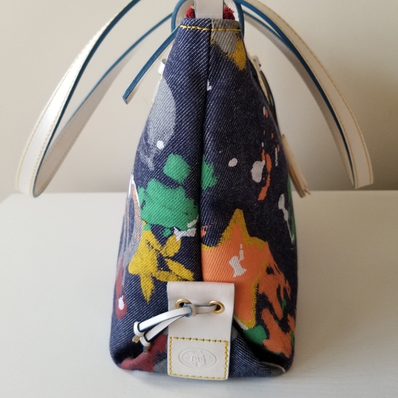 Dooney & Bourke Denim Grafitti Splatter Shoulder Bag - Picture 4 of 16